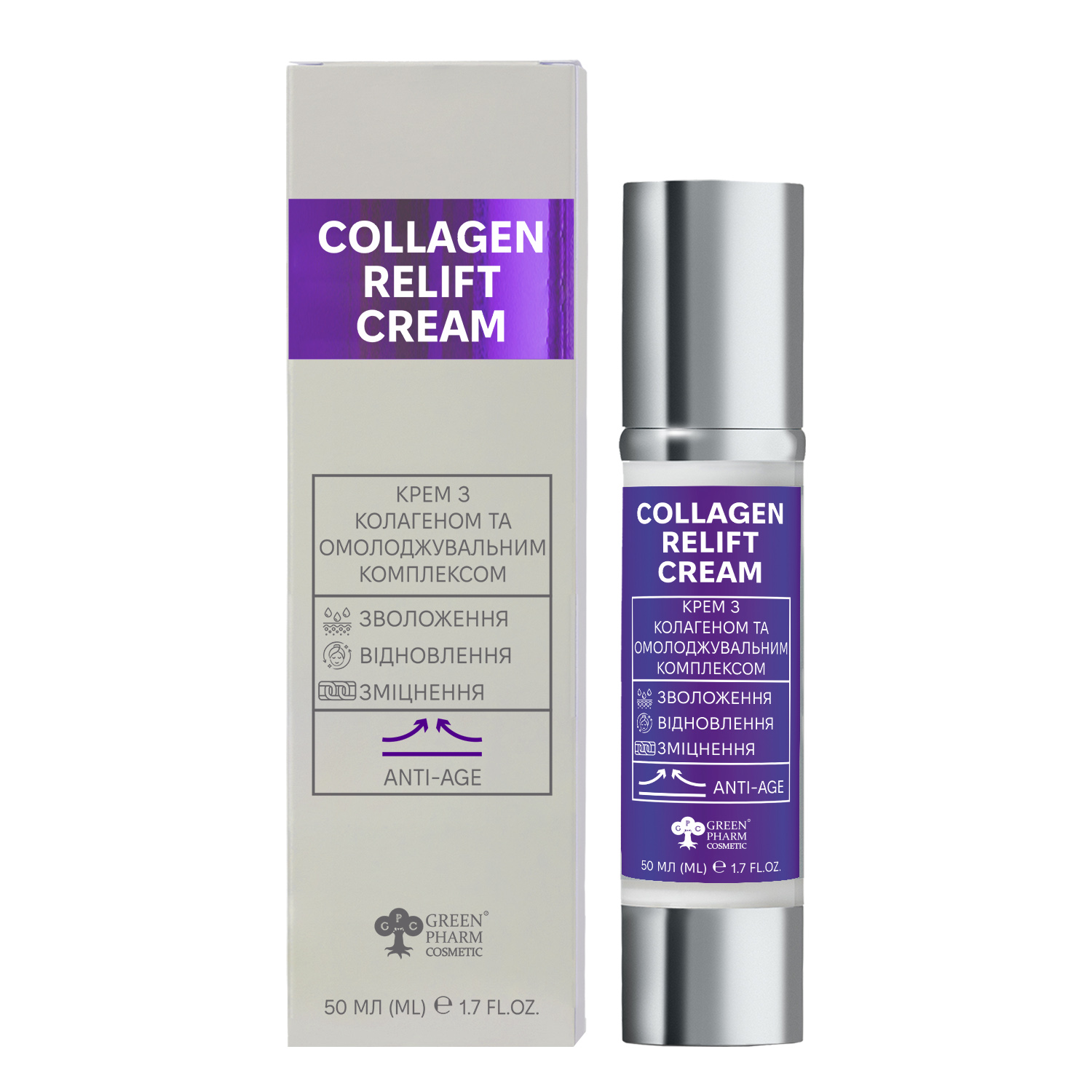 Крем з колагеном та омолоджувальним комплексом Collagen ReLift Cream, 50 мл